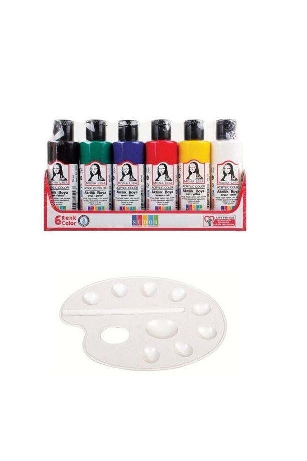 Sd1006 Monalisa Akrilik Boya 70ml 6 Lı Set Ve Büyük Resim Paleti T.s - 1