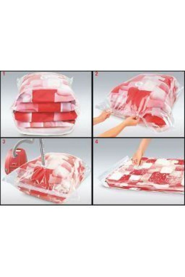 5 Adet Büyük Boy 80 Cm X 100 Cm Vakumlu Poşet Vakumlu Hurç Vakumlu Torba Yorgan Yastık Hurcu - 3
