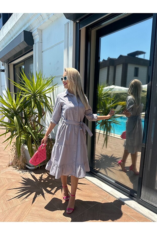 Kadın Gomlek Elbise - 2