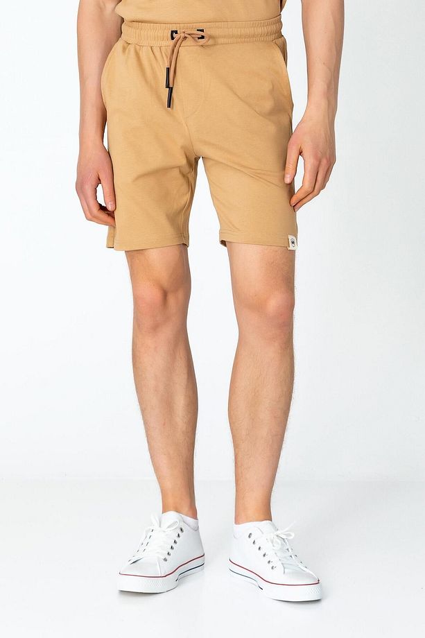 Erkek Camel Fit Kalın Penye Rahat Sade Klasik Şort - 6