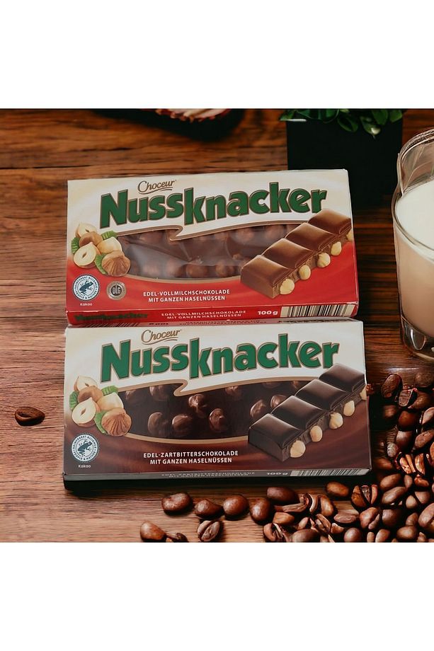 2 Adet Nussknacker (1X BİTTER & 1X SÜTLÜ) Fındıklı 2 X 100gr Alman Çikolatası - 2