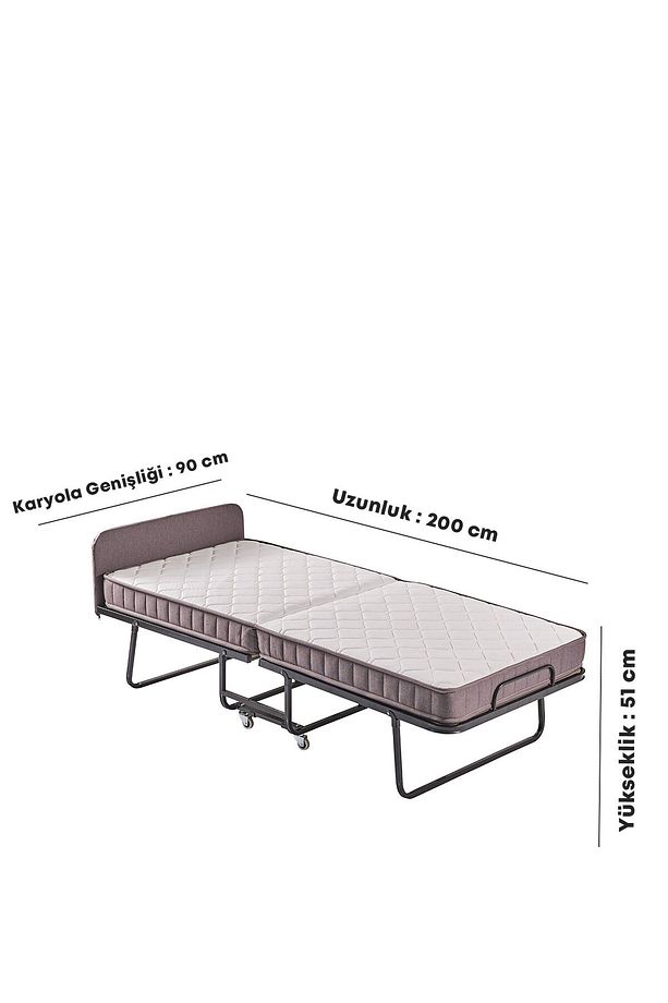 Bedding Flexbed Katlanır Somya-Yatak Tek Kişilik 90x200 Cm - 7