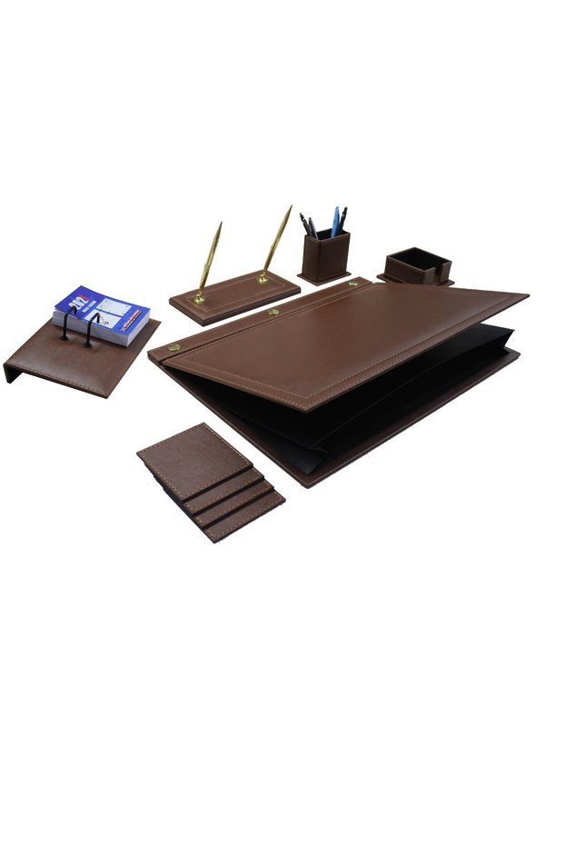 TABA - 7 Piece Desk Set with Cover and Pen