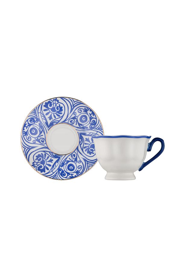 Aurora 2 Kişilik New Bone Kahve Fincan Takımı 90 ml Lacivert - 6