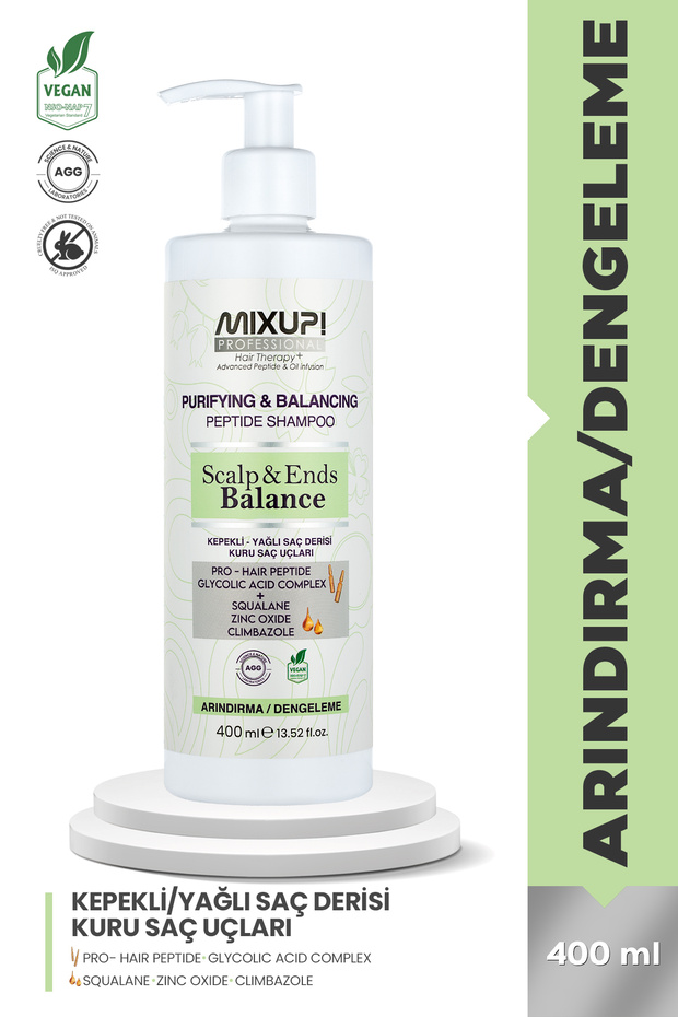 ProHair Peptide - Bran and Oily Hair Balancing, Glycolic Acid Complex Shampoo 400 Ml