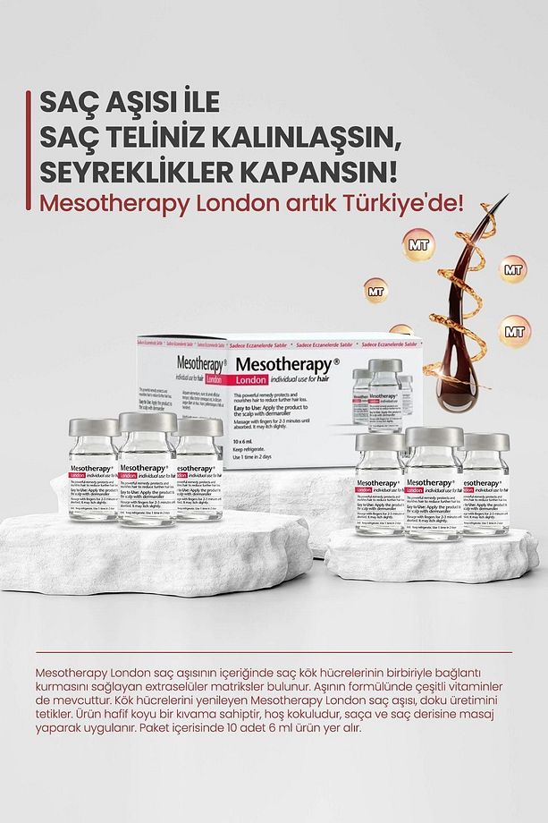 Mesoterapy London Saç Aşısı 6ml X 10 Adet - 5
