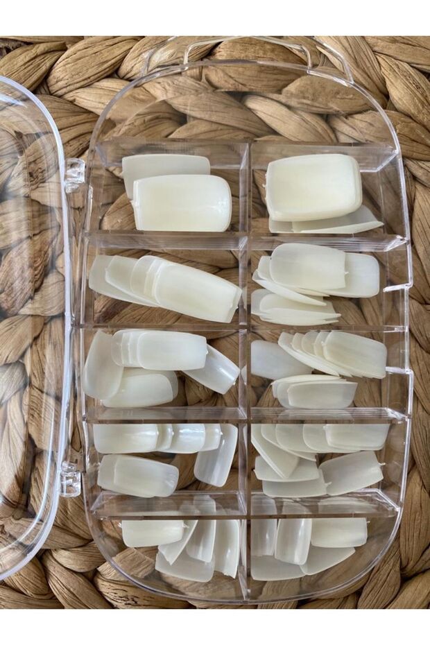100 Adet Naturel Küt Takma Tırnak. - 3