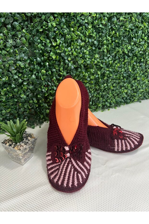 Keçe Tabanlı El Örmesi Patik - 1