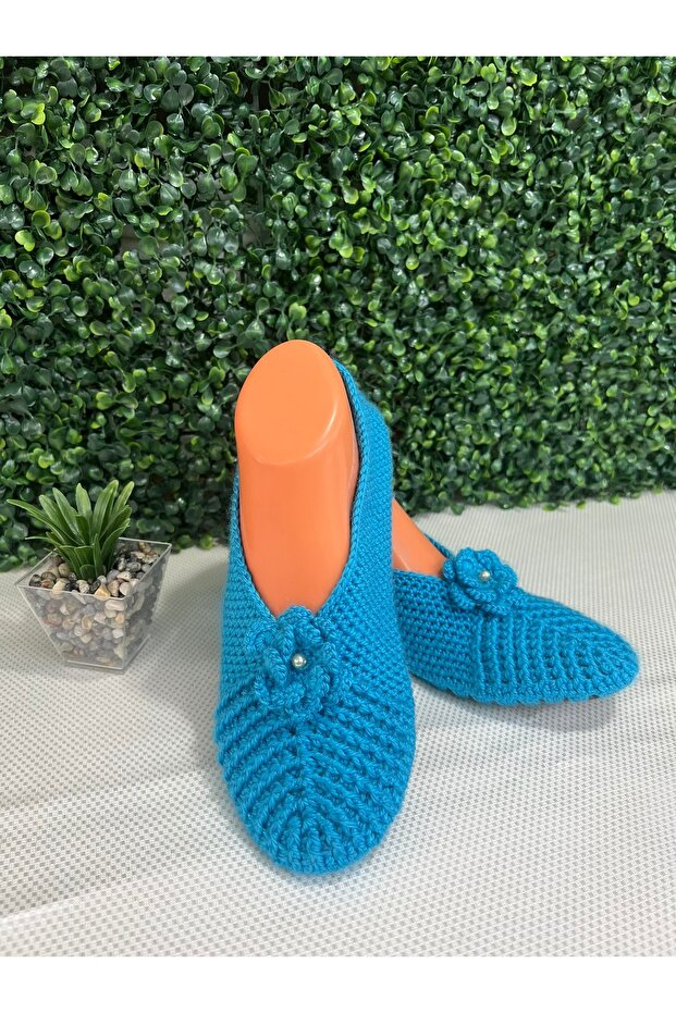 Keçe Tabanlı El Örmesi Patik - 1