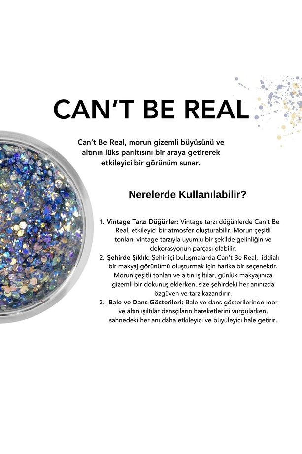 Jel Formlu Parlak Glitter - CAN'T BE REAL - 3