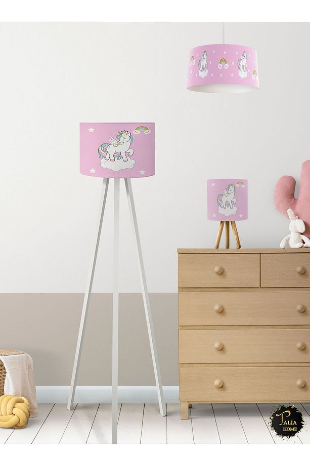 Unicorn Çocuk Odası Avize-Abajur-Lambader 3'lü Takım TLAL-170 - 1