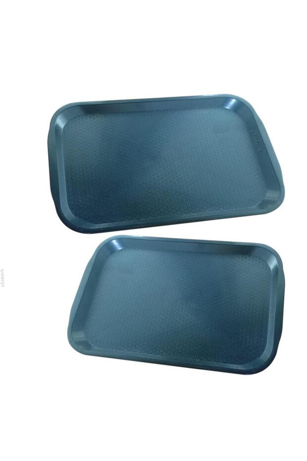 3 Adet Küçük Boy Kırılmaz Tepsi 29x21cm Büfe Fast Food Tepsisi Kırılmaz Kaydırmaz En Sağlam Tepsi - 1