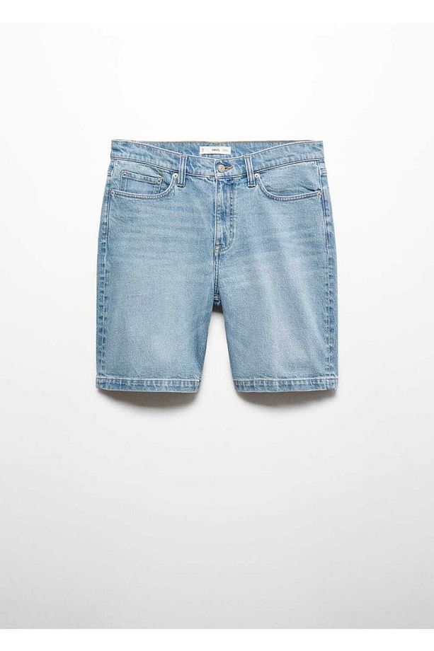 Regular fit denim bermuda şort - 3