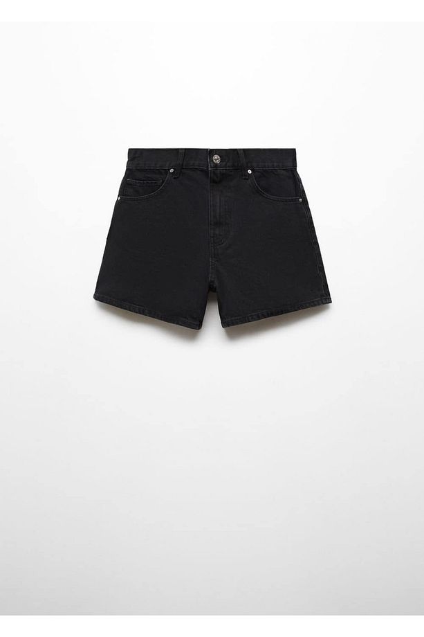 Yüksek belli denim şort - 3