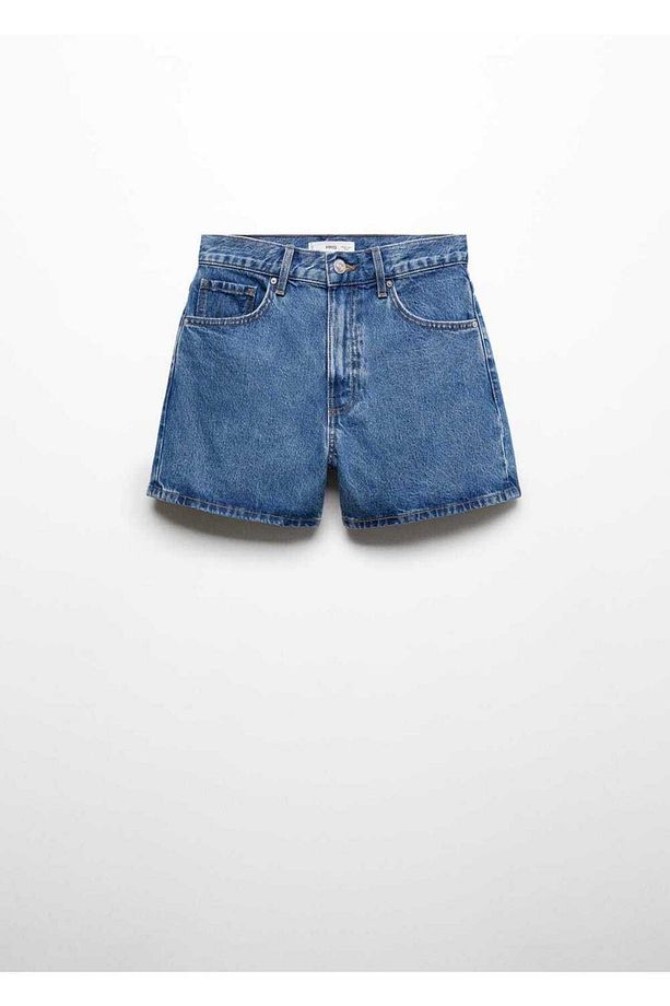 Yüksek belli denim şort - 3