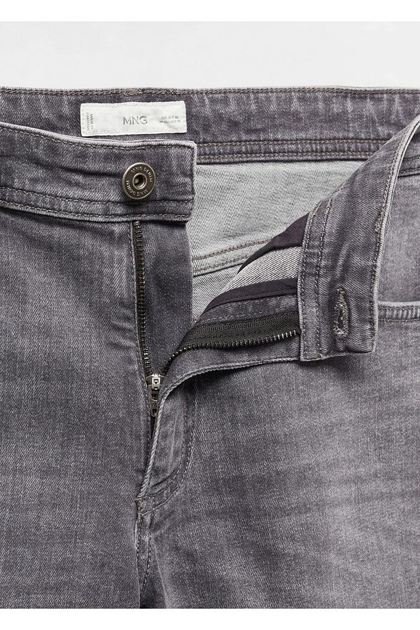 Slim fit kot bermuda şort - 6