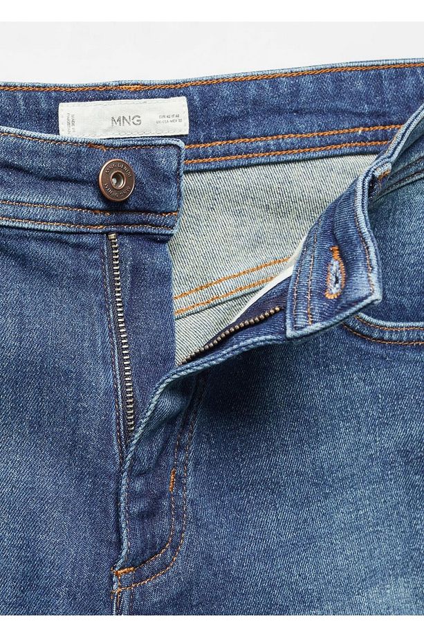 Slim fit kot bermuda şort - 6
