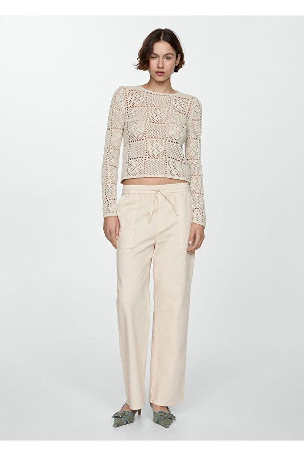 Beli Elastik Düz Jean - 2