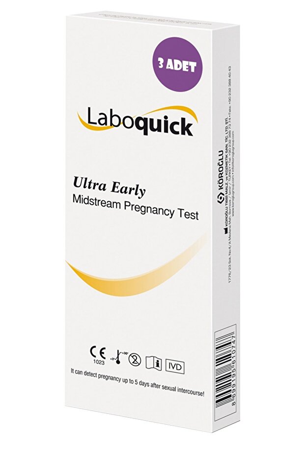 Laboquıck Ultra Erken Gebelik Testi 3 Adet - 1
