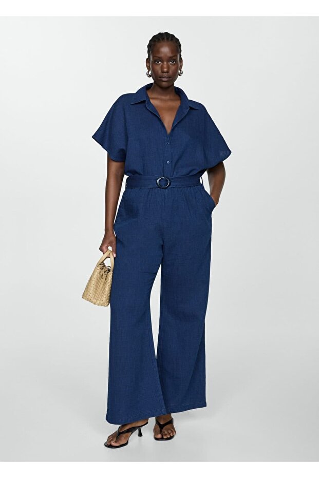 Denim gömlek tulum - 6