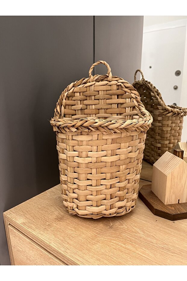 Doğal Bambu El Örmesi Sepet-askılık - 4
