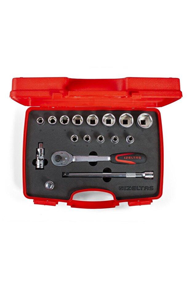 1113 1/2" Six Corner Socket Set 17 Pieces