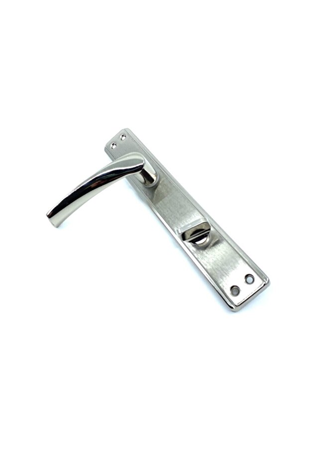 Lerzan Eco Plateau (wc) Door Handle Mirrored Nickel Satin (left)