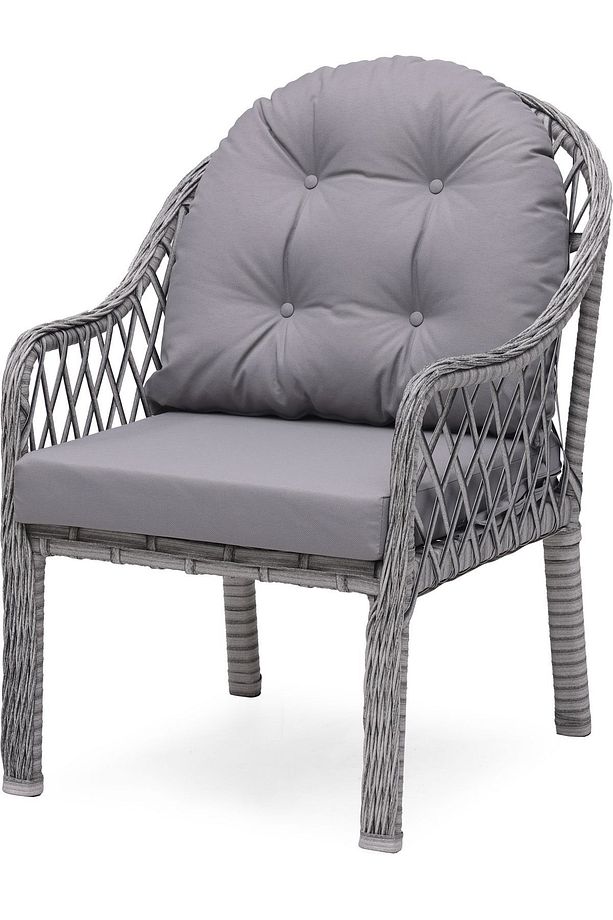 Defne Rattan 1+1 Masa Bahçe Balkon Mobilyası Alüminyum Üzeri Örgü Rattan - 4