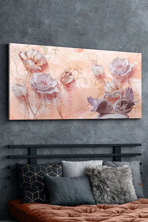 Kuğular Kanvas-canvas Tablo - 3