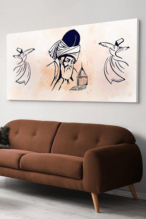 Mevlana Whirling Dervish One Piece Canvas - Canvas Painting