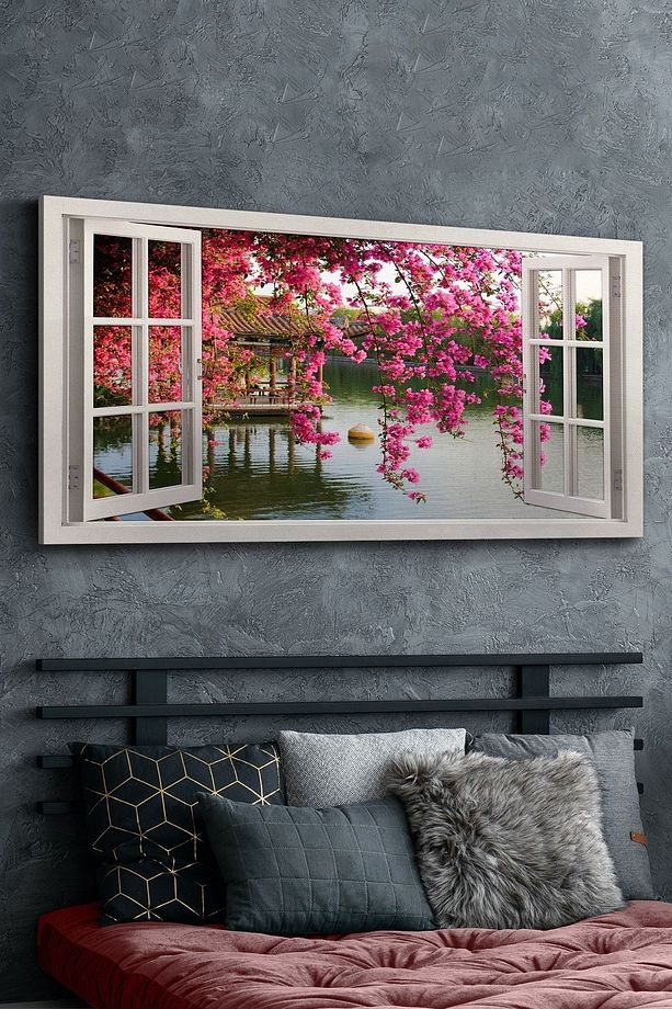 Sahile Açılan Pencere Kanvas-canvas Tablo - 4