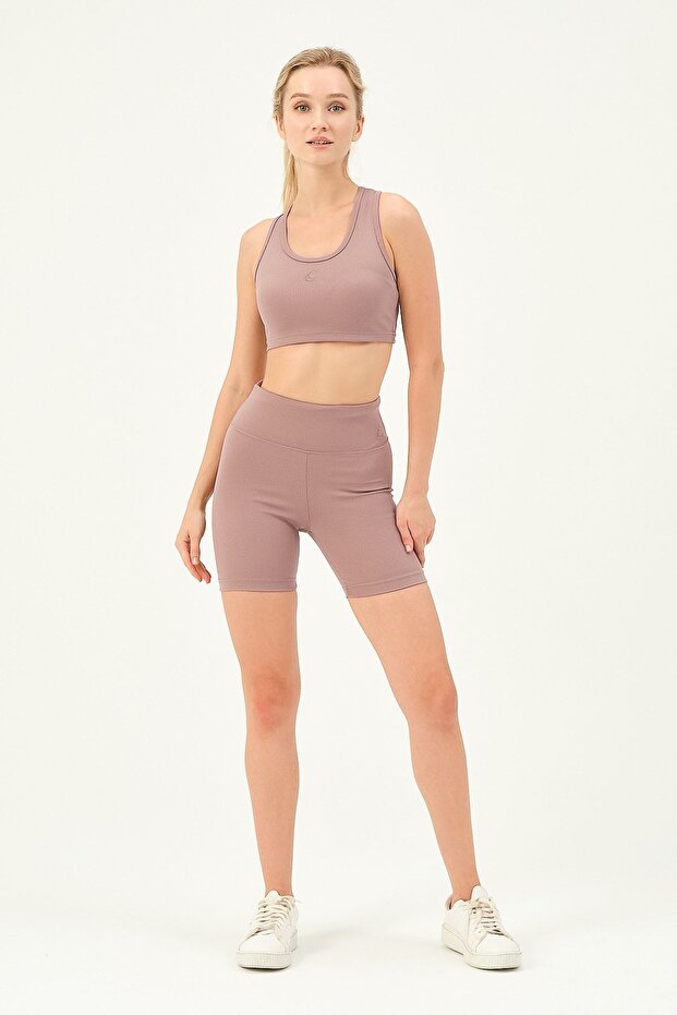 Powder Corded High Waist Biker Leggings