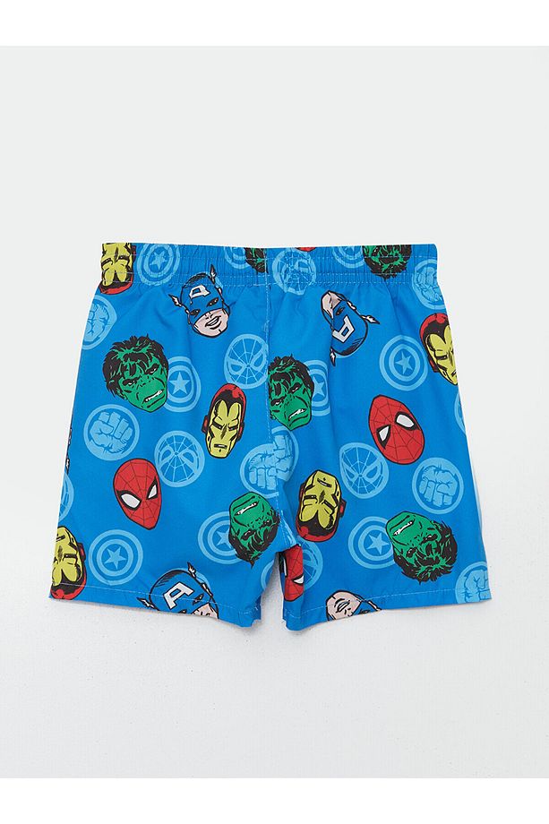 LCW Beli Lastikli Spiderman Baskılı Erkek Bebek Deniz Şortu - 2
