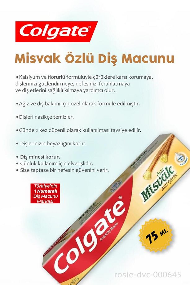Misvak Özlü 75 ml, Triple Action Extra White 2 x 75 ml Diş Macunu ve ROSIE - 2