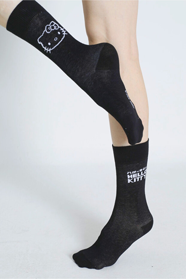 ROZ-87/3 Patterned Licensed Black Socks - 5