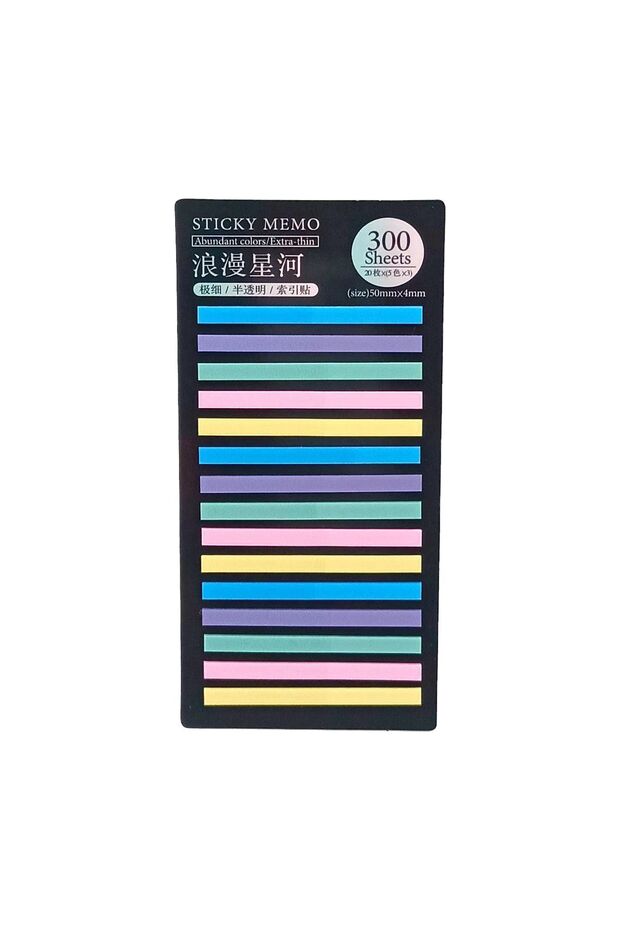 Thin Strip Transparent Colored Postit Post-It Post It. Book Markers Postit Sticker 300 Sheets