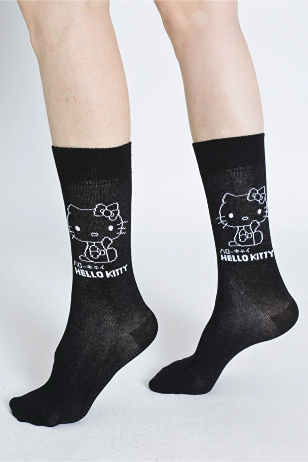ROZ-87/4 Model Patterned and Licensed Black Socks - 4