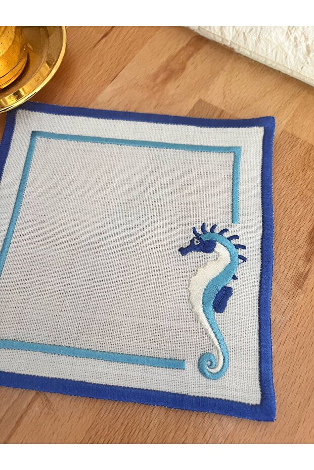 SEAHORSE Patterned COCKTAIL NAPKINS