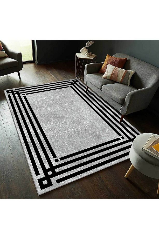 Modern Dijital Baskı Dört Mevsim Yıkanabilir Kaymaz Taban Salon Halısı Mutfak Halısı Yolluk YVH - 5