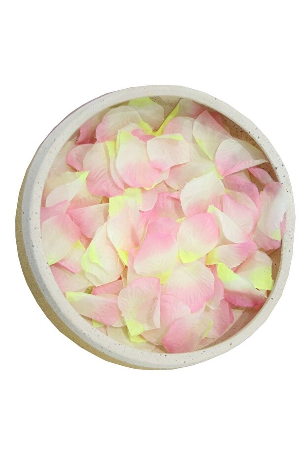 Artificial Rose Leaf Bundle Yellow Pink 2 Pieces