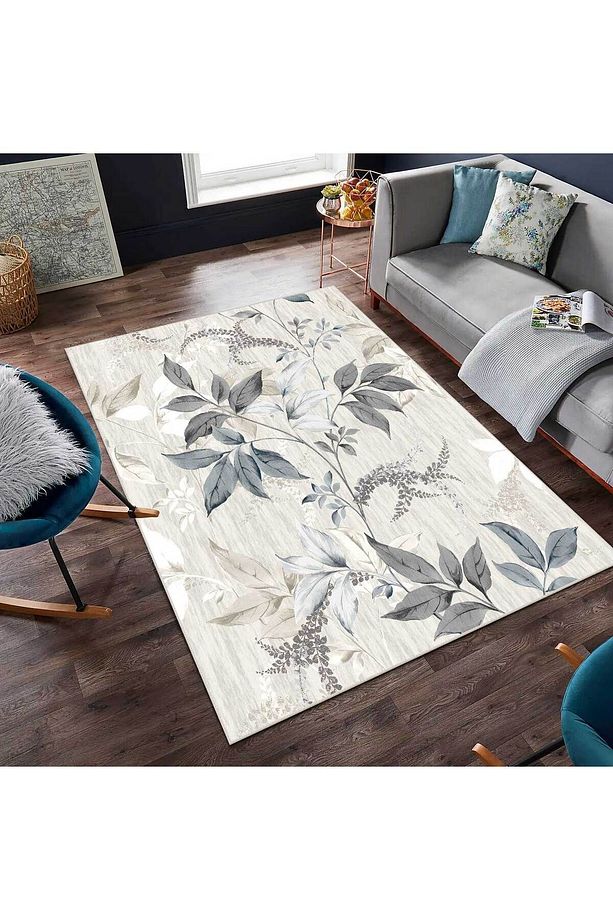 Modern Dijital Baskı Dört Mevsim Yıkanabilir Kaymaz Taban Salon Halısı Mutfak Halısı Yolluk YVH - 4