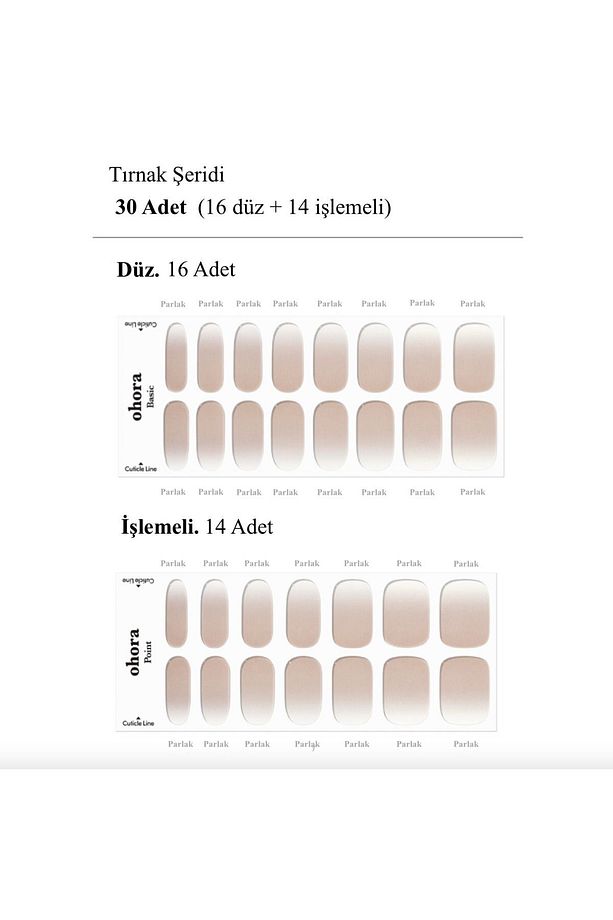 N Mild Latte Jel Tırnak 30 Adet, 2 Kullanım - 7