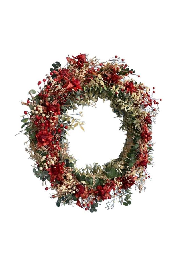 Door Ornament Wreath, Shocked Eucalyptus, Live Leaves, Wedding Party New Year Christmas New Year