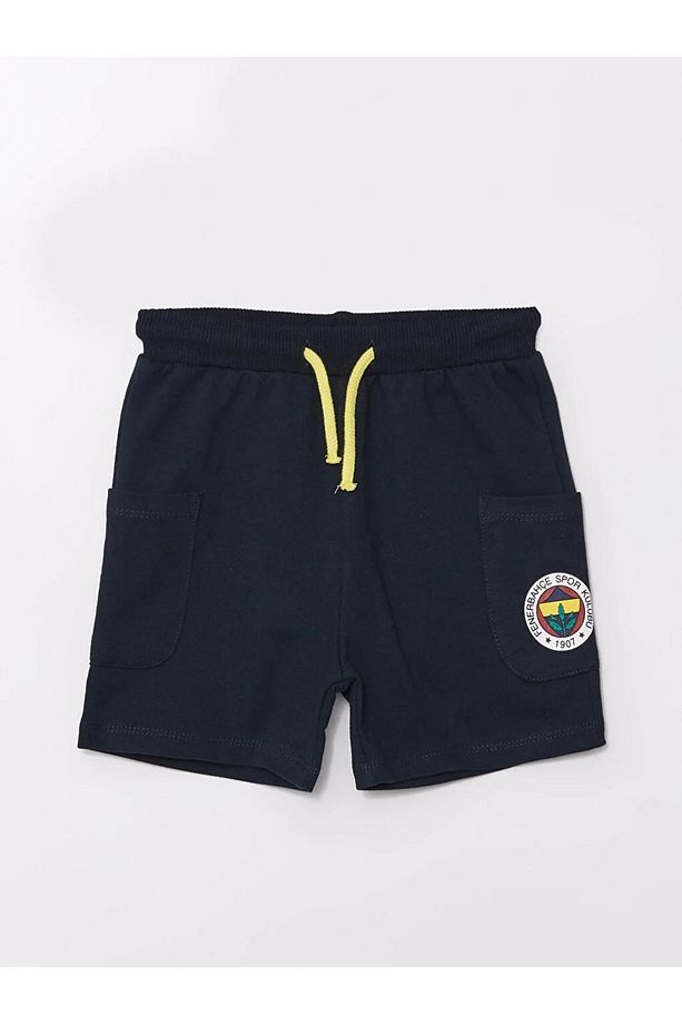 LCW baby Beli Lastikli Fenerbahçe Baskılı Erkek Bebek Şort - 1