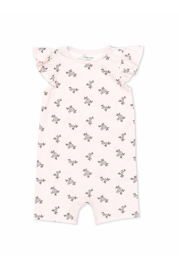 LCW baby Bisiklet Yaka Kız Bebek Tulum 2'li - 3