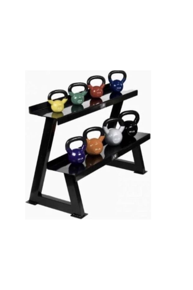 Ev Tipi 2 Katlı Kettlebell Rack Kettlebell Standı