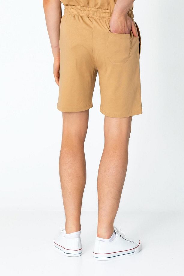 Erkek Camel Fit Kalın Penye Rahat Sade Klasik Şort - 4