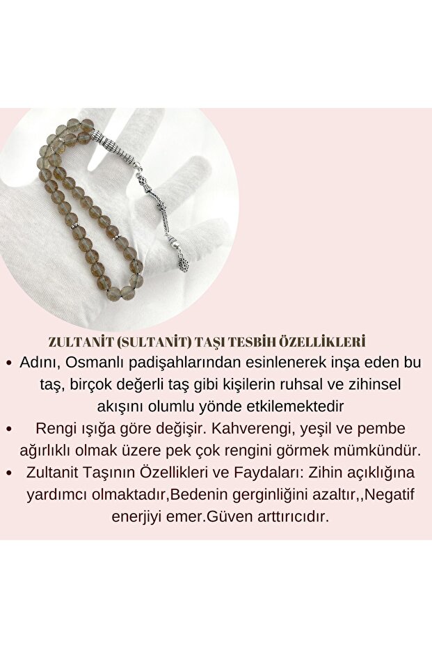 ORTAM IŞIĞINA GÖRE 7 RENK DEĞİŞTİREN SULTANİT SULTAN ZULTANİT TAŞI TESBİH - 4