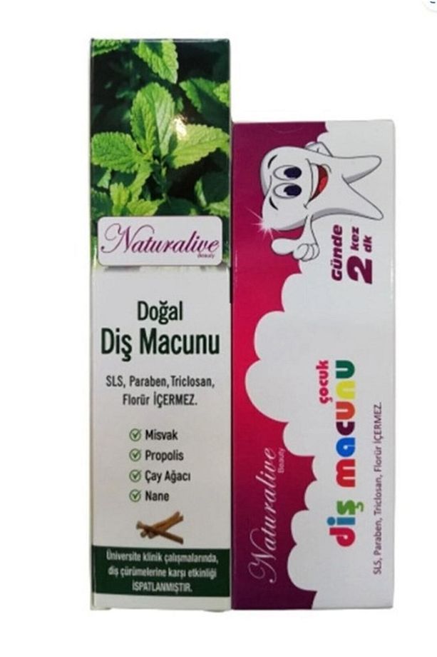 Naturalıve Doğal Diş Macunu 100 Ml + Naturalıve Çocuk Diş Macunu 75 Ml - 1