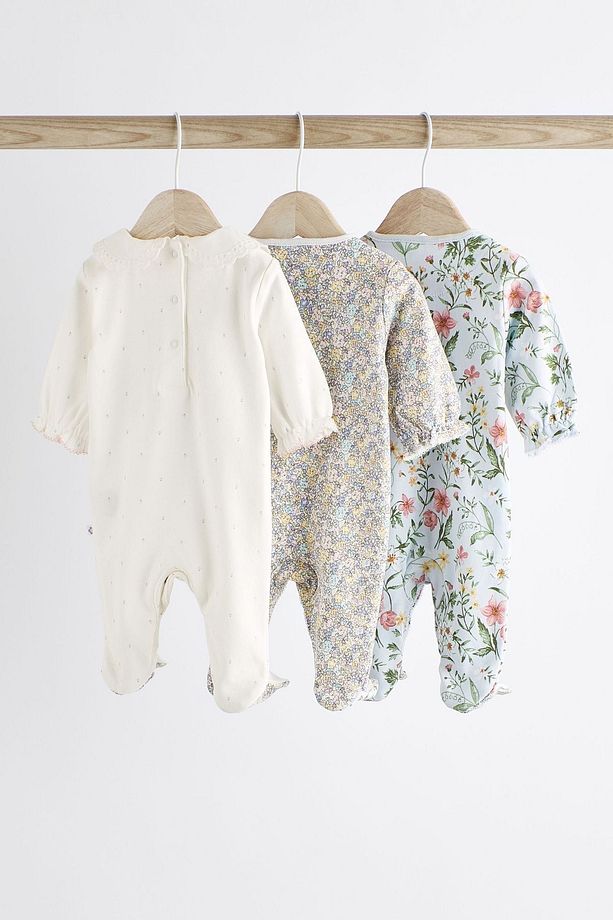 100 Cotton White Duck Patterned 3 Piece sleep suit - 2